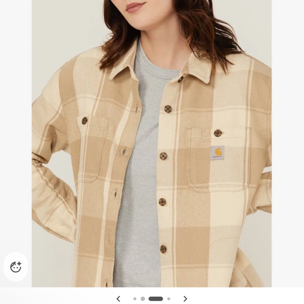 Nwt Carhartt Women's Plaid Utility shirt Jacket - Sz XXL $70 - Picture 3 of 10